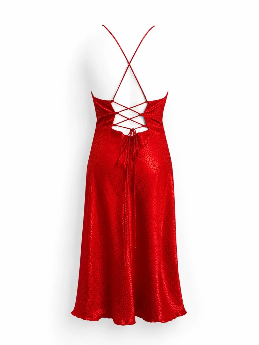 RUNAWAY THE LABEL RED SWEETHEART BOUDOIR MIDI SLIP DRESS US SZ 8 - Picture 4 of 5
